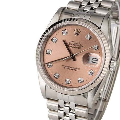 rolex datejust ref 16234 salmon dial|rolex datejust 16234 diamond.